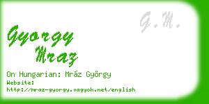 gyorgy mraz business card